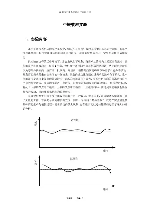 牛鞭效应实验指导书