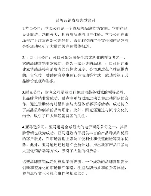 品牌营销成功典型案例