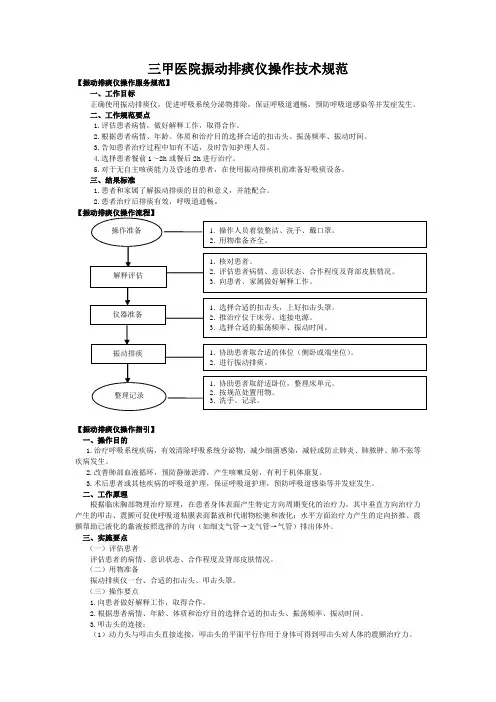 三甲医院振动排痰仪操作技术规范