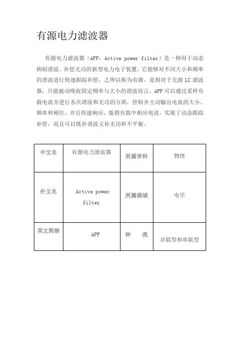 APF有源电力滤波器