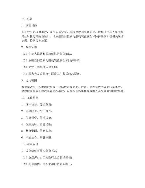 辐射事故_事件应急预案