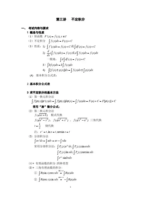 不定积分(1)