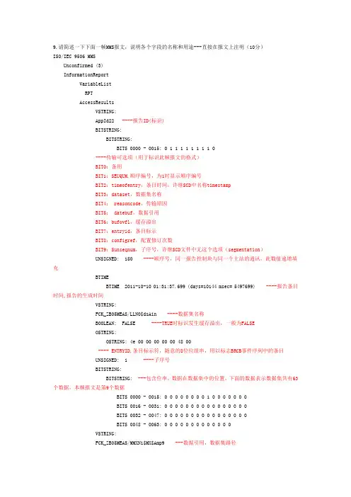 MMS报文介绍