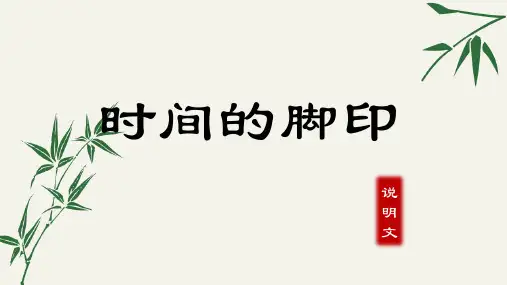 部编版语文八年级下册《时间的脚印 》课件(32张PPT)