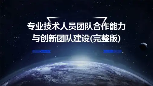 专业技术人员团队合作能力与创新团队建设(完整版)