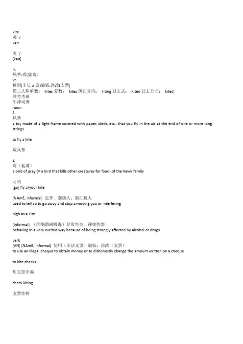 kite的中文翻译