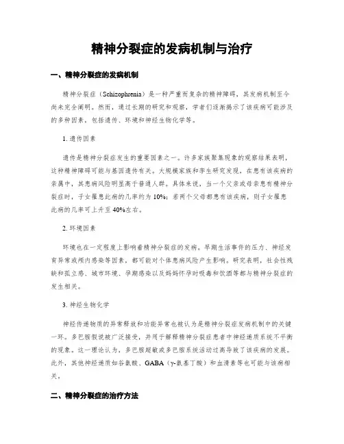 精神分裂症的发病机制与治疗