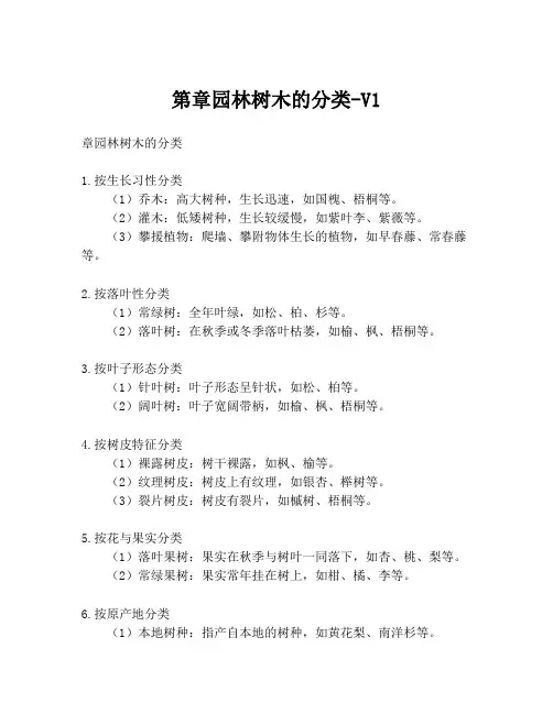 第章园林树木的分类-V1