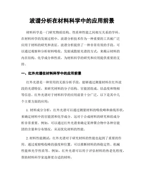 波谱分析在材料科学中的应用前景