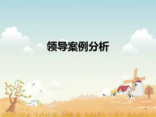 第七章-领导案例分析PPT课件