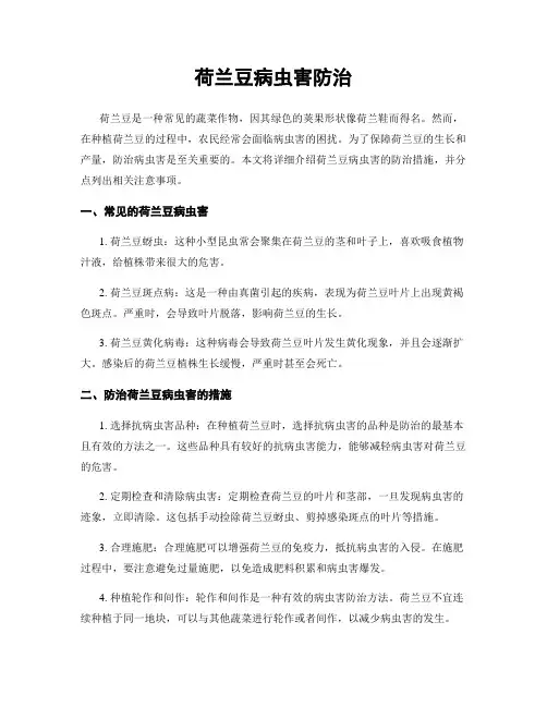 荷兰豆病虫害防治