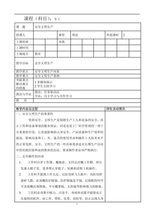 车工02-安全文明生产
