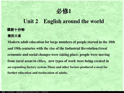  Unit 2 English around the world课件 新人教版必修22