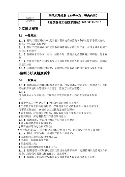 基坑沉降观测水平位移、竖向位移人员培训8