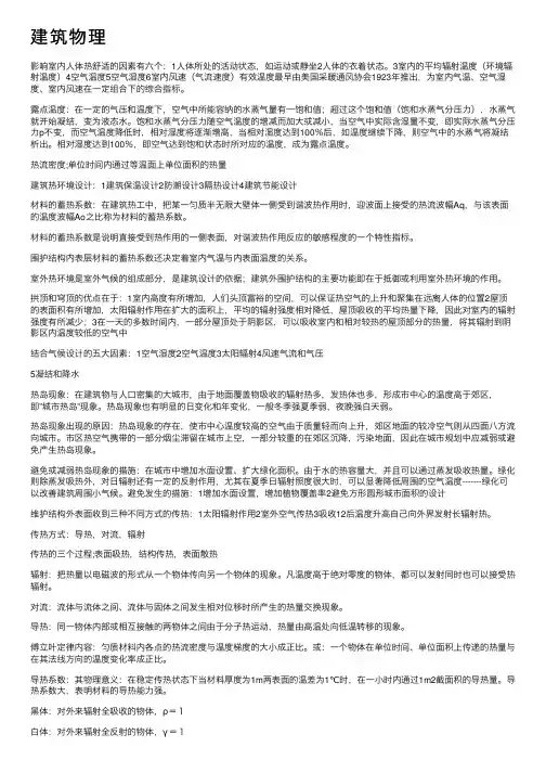 建筑物理——精选推荐