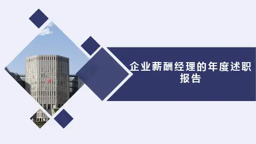 【PPT模板】企业薪酬经理的年度述职报告
