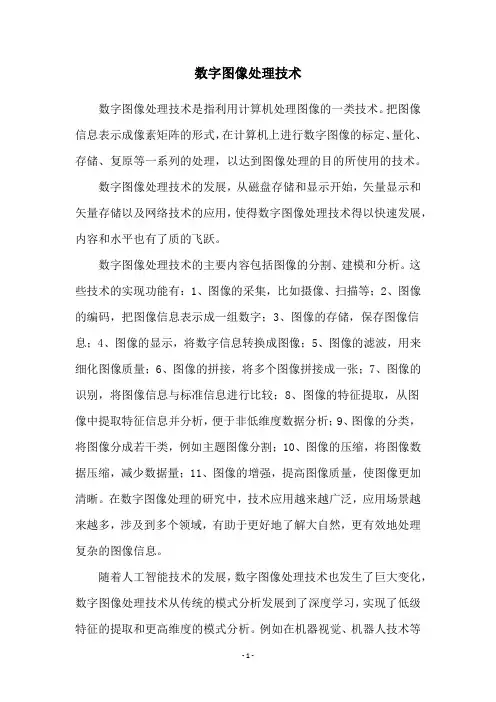 数字图像处理技术