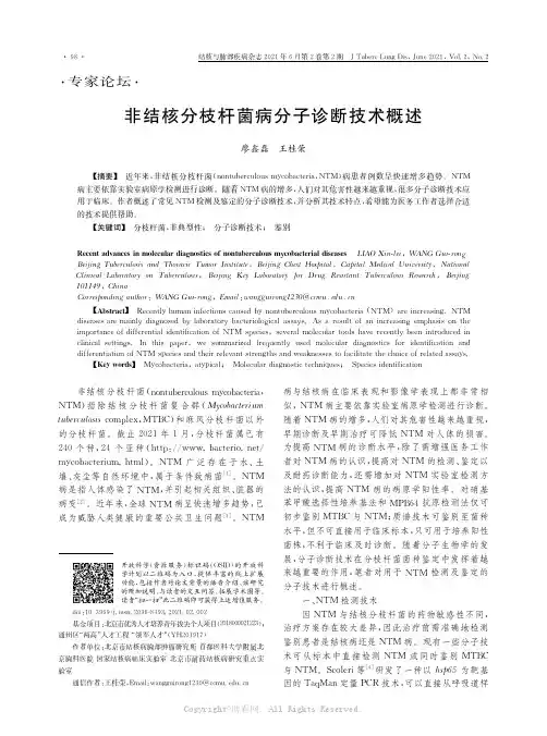 非结核分枝杆菌病分子诊断技术概述