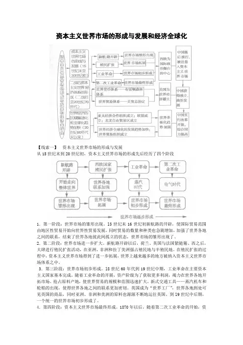 最新专题复习：资本主义世界市场的形成与发展和经济全球化[学案]