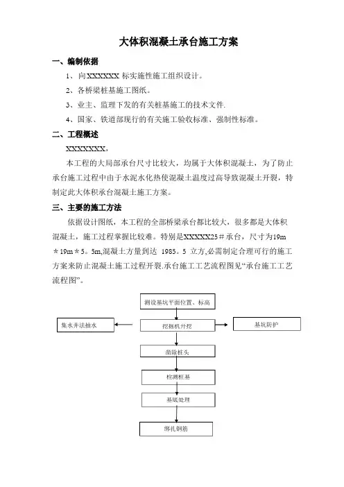 大体积承台施工方案