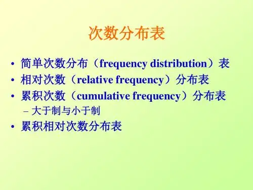 心理统计学PPT课件3数据整理与特征量.