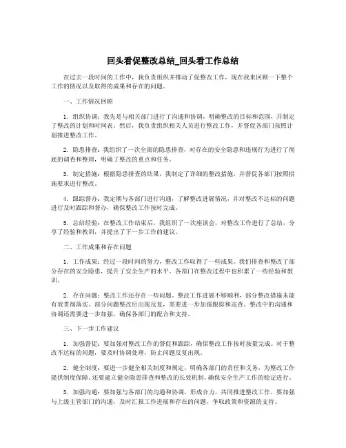 回头看促整改总结_回头看工作总结