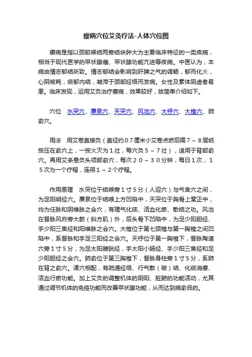 瘿病穴位艾灸疗法-人体穴位图