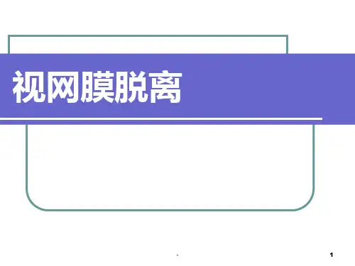 视网膜脱离PPT课件