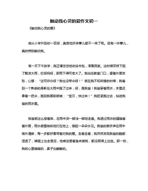 触动我心灵的爱作文初一