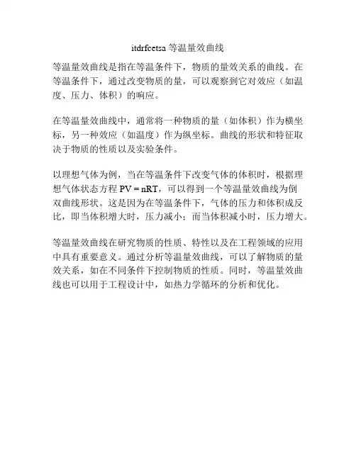 itdrfcetsa 等温量效曲线