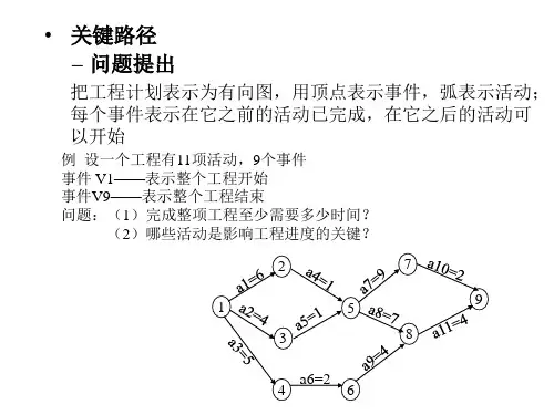 数据结构 关键路径