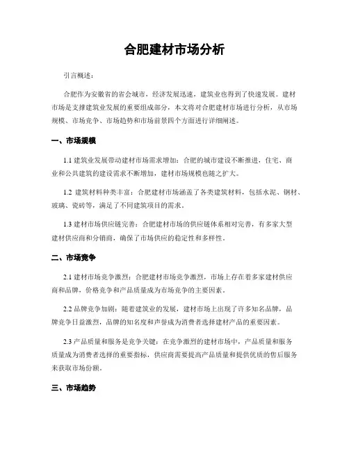 合肥建材市场分析