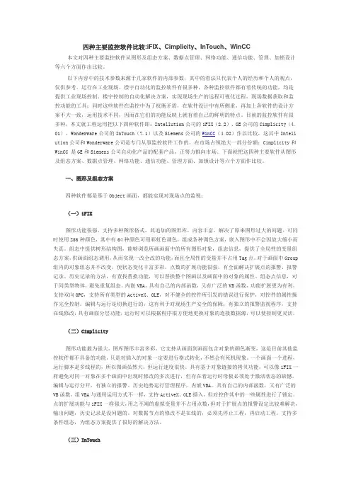 四种主要监控软件比较