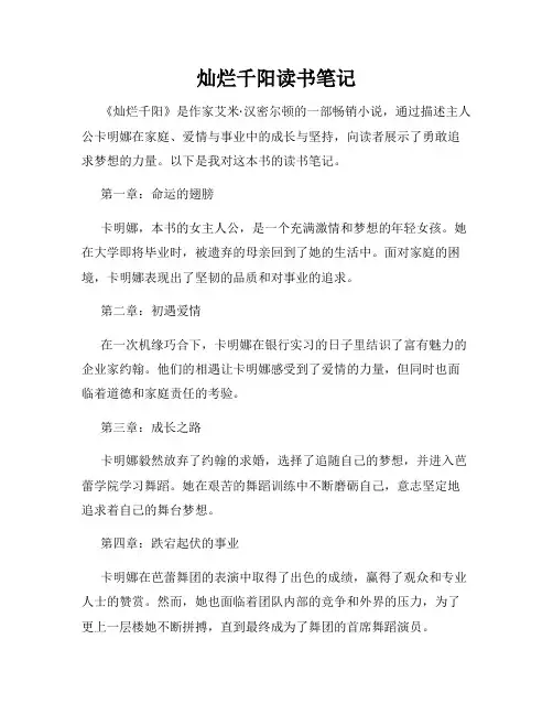 灿烂千阳读书笔记