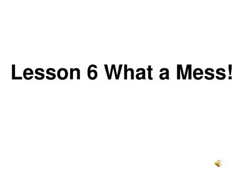 川教版英语六上《Lesson 6 What a mess》公开课课件