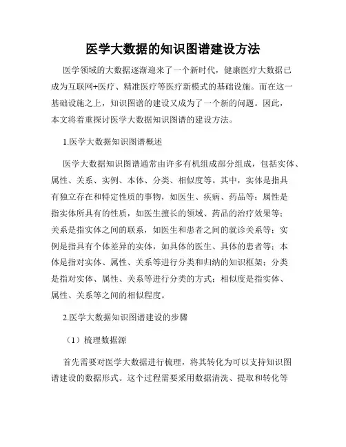 医学大数据的知识图谱建设方法