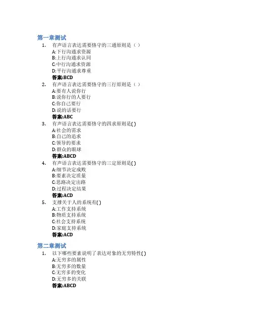 创意思维与演讲口才智慧树知到答案章节测试2023年宜宾学院