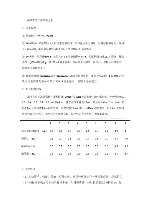 测蛋白、多糖的方法