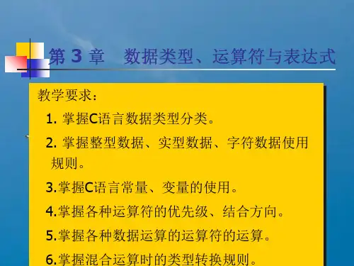 C语言-数据类型运算符和表达式ppt课件