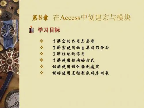 第8章 创建宏与模块对象
