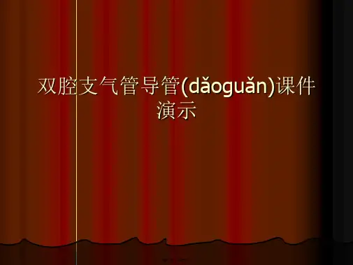 双腔支气管导管课件演示标准版资料