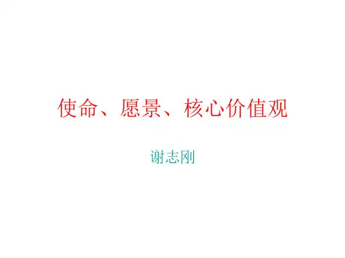 使命、愿景、核心价值观