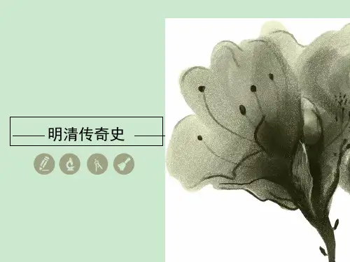 明清传奇史 ppt课件