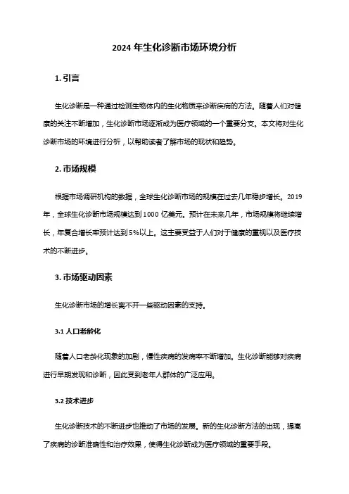 2024年生化诊断市场环境分析