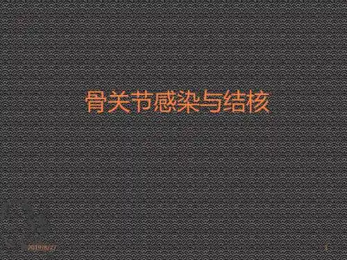 骨关节感染与结核PPT课件