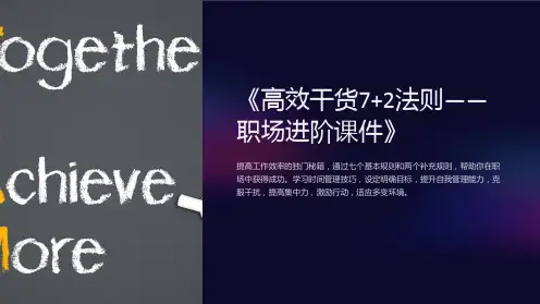 《高效干货7+2法则-职场进阶课件》