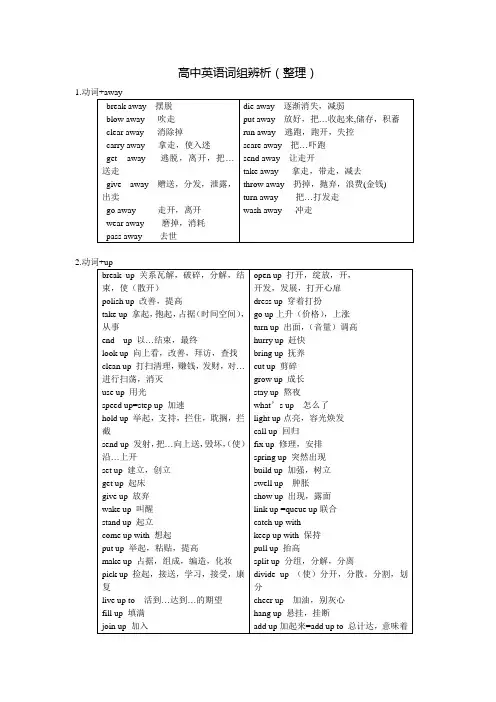 高中英语单词辨析(整理)1