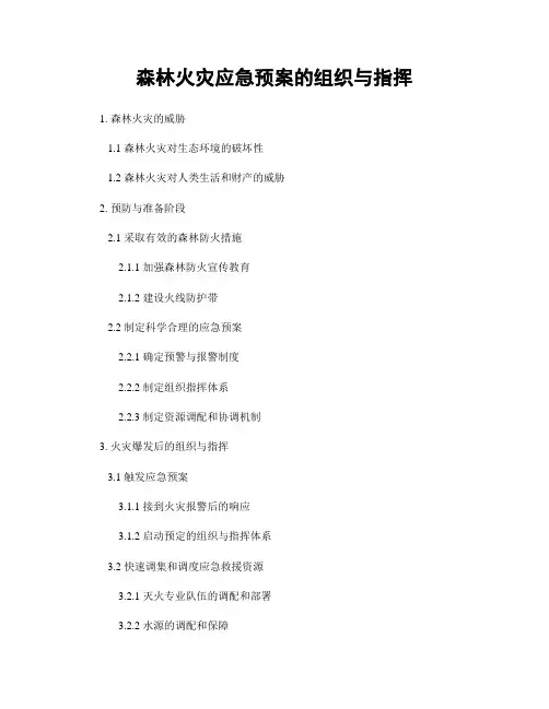 森林火灾应急预案的组织与指挥