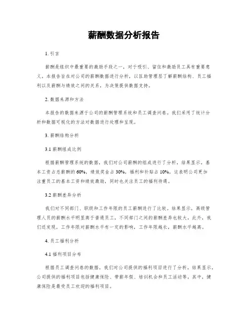 薪酬数据分析报告