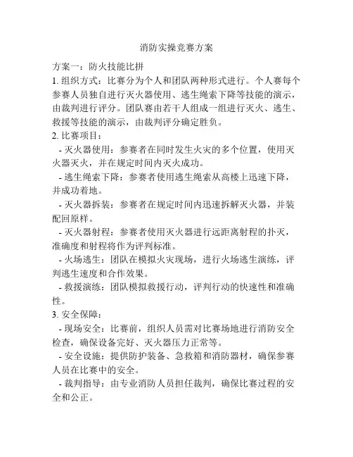 消防实操竞赛方案
